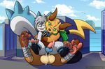  anal anal_penetration bite cum kuroodod male male/male nintendo pachirisu penetration penis pok&eacute;mon raichu video_games 