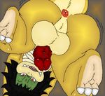  3_toes all_fours anthro anus balls butt claws digital_media_(artwork) efilkoopa efiltheadkoopa erection fan_character fangs feral invalid_tag koopa koopaling koopalings looking_at_viewer looking_down male mario_bros media nintendo nubbed_penis originalcharacter penis presenting rape_face red_eyes scalie solo spreading toes vein video_games 