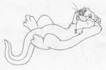  cute_fangs featureless_crotch greyscale hands_behind_head looking_at_viewer lying male mammal mizzyam monochrome mustelid nude on_back otter pencil_(artwork) pendant playful reclining semi-anthro solo tongue tongue_out traditional_media_(artwork) webbed_feet whiskers 