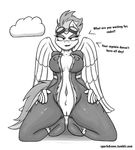  2016 anthro big_breasts breasts english_text equine erect_nipples female friendship_is_magic mammal my_little_pony nipple_bulge nipples pegasus pussy solo sparkler99 spitfire_(mlp) text wings wonderbolts_(mlp) 