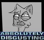  cat disgust english_text ezpz feline fur grey_background half-closed_eyes mammal meme open_mouth reaction_image simple_background tagme text 
