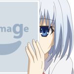  blue_eyes date_a_live mugen_ouka no_image pixiv short_hair silver_hair solo tobiichi_origami vector_trace 