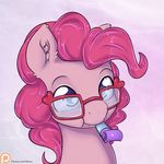  1:1 2015 alasou blue_eyes earth_pony equine eyewear female friendship_is_magic fur glasses hair horse mammal mouth_hold my_little_pony party_blower patreon pink_fur pink_hair pinkie_pie_(mlp) pony portrait 