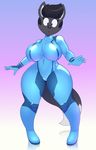  2016 acstlu anthro big_breasts breasts canine female huge_breasts mammal solo zero_suit 