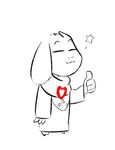  &lt;3 asriel_dreemurr clothing eyes_closed fatz_geronimo long_ears robe simple_background smile star thumbs_up undertale video_games 