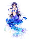  black_hair brown_eyes dakimakura full_body grandia_bing long_hair looking_at_viewer love_live! love_live!_school_idol_project navel one_eye_closed smile solo sonoda_umi swimsuit 