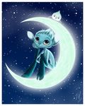  anthro blue_eyes blue_fur chest_tuft faun fur goldy-gry hair hooves long_ears moon mune:_the_guardian_of_the_moon mune_(the_guardian_of_the_moon) night sky smile star tuft unknown_species 