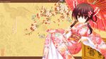  bow box brown_hair bug butterfly donation_box hair_bow hair_tubes hakurei_reimu highres insect japanese_clothes kimono kom_(1323736) oriental_umbrella red_eyes solo touhou umbrella wide_sleeves 