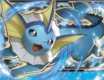  black_eyes blue_skin eeveelution feline feral fin happy invalid_tag mammal naoki_saito nintendo paws pok&eacute;mon pok&eacute;mon_(species) vaporeon video_games water 