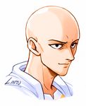  artist_name bald black_eyes closed_mouth lintufriikki male_focus neck one-punch_man portrait saitama_(one-punch_man) signature smile solo 