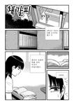  black_hair book comic greyscale jang_won korean left-to-right_manga library long_hair monochrome original translated 