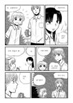  2girls black_hair comic greyscale jang_won korean left-to-right_manga long_hair monochrome multiple_girls original translated 