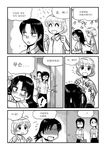  black_hair book comic greyscale jang_won korean left-to-right_manga library long_hair monochrome multiple_girls original translated 