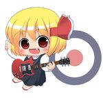  bad_id bad_pixiv_id blonde_hair fang guitar instrument kyokutou_hentai_samurai red_eyes rumia solo touhou 