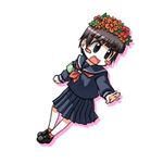  black_hair blush_stickers head_wreath kouji_(campus_life) lowres short_hair solo to_aru_majutsu_no_index uiharu_kazari 