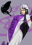  bad_id bad_pixiv_id bayonetta bayonetta_(character) black_hair blue_eyes bow cosplay earrings gap glasses hair_bow hat hetare jewelry long_hair solo touhou very_long_hair yakumo_yukari yakumo_yukari_(cosplay) 