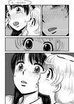  black_hair comic greyscale jang_won korean left-to-right_manga licking monochrome multiple_girls original translated 