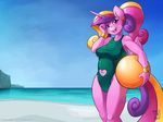  2015 anthro clothing digital_media_(artwork) equine female friendship_is_magic horn mammal my_little_pony princess_cadance_(mlp) smile solo swimsuit winged_unicorn wings zwitterkitsune 