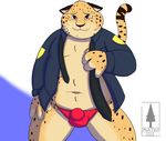  benjamin_clawhauser bulge cheetah disney feline male mammal navel overweight police solo zootopia 