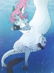  anthro clothed clothing dress eyes_closed female fish invalid_tag marine priincessu shark smile solo underwater water 