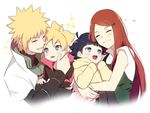  2girls blonde_hair blue_eyes blue_hair boruto:_naruto_the_movie closed_eyes facial_mark family grandfather_and_granddaughter grandfather_and_grandson grandmother_and_granddaughter grandmother_and_grandson hug long_hair multiple_boys multiple_girls namikaze_minato naruto naruto_(series) nipye red_hair smile spiked_hair uzumaki_boruto uzumaki_himawari uzumaki_kushina what_if 