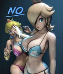  2016 3d_(artwork) absurd_res big_breasts bikini breasts cgi cleavage clothed clothing digital_media_(artwork) erect_nipples female hi_res huge_breasts human mammal mario mario_bros nintendo nipple_bulge nipples not_furry princess_peach swimsuit urbanator video_games 