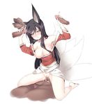  ahri animal_ears breasts cum cum_in_pussy disembodied_penis facial facial_mark fox_ears fox_tail highres kuro_(kuronell) large_breasts league_of_legends long_hair multiple_penises nipples no_bra no_panties open_mouth penis pussy sex solo_focus tail uncensored vaginal whisker_markings yellow_eyes 