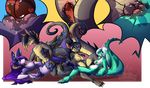  anthro breasts dragon female female/female foursome group group_sex hair male male/female mammal nipples nude open_mouth penetration penis reptile scalie sex snake tongue tongue_out vaginal vaginal_penetration whimsydreams 