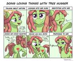  butt cute dialogue dreadlocks earth_pony english_text equine female friendship_is_magic horse looking_at_viewer mammal my_little_pony pony smile text tree_hugger(mlp) varemia waifu_chart 