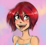  character_request drawfag kairi_(kingdom_hearts) kingdom_hearts red_hair solo upper_body 