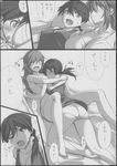  barefoot charlotte_e_yeager comic doujinshi gertrud_barkhorn greyscale highres imageboard_sample jpeg_artifacts michairu monochrome multiple_girls non-web_source panties strike_witches translation_request underwear world_witches_series yuri 