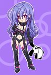  bad_id bad_pixiv_id blue_hair blush breasts chibi dominatrix elbow_gloves gloves iris_heart kamia_(not_found) long_hair looking_at_viewer medium_breasts navel neptune_(series) panda red_eyes smile solo stuffed_animal stuffed_toy symbol-shaped_pupils very_long_hair 