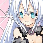  black_heart blue_eyes blush breasts close-up large_breasts long_hair looking_at_viewer meimu_(infinity) neptune_(series) power_symbol solo symbol-shaped_pupils white_hair 