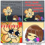 angry english_text flower flowey glare glaring human humor mammal plant protagonist_(undertale) relaxing smile text undertale unknown_artist video_games 