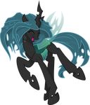  2013 absurd_res alpha_channel changeling equine eyes_closed female feral friendship_is_magic fur green_hair hair hi_res horn mammal my_little_pony open_mouth queen_chrysalis_(mlp) simple_background smile solo spier17 transparent_background wings 