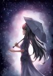  black_hair highres holding holding_umbrella long_hair original solo umbrella veilrain 