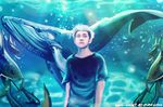  bangtan_boys eto-nani fish idol ocean real_life underwater whale 