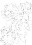  &lt;3 abs anthro bear black_and_white blush fellatio fur hair humanoid_penis male male/male mammal monochrome muscular open_mouth oral penis sex tongue tongue_out 白申_(artist) 
