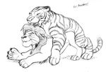  anal chris_mckinley disney feline feral kovu lion male male/male mammal sketch the_lion_king tiger 