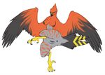  anthro anthrofied anus avian breasts claws crobat_(artist) digitigrade feathers female nintendo nude pok&eacute;mon pussy simple_background solo talonflame video_games white_background wide_hips 
