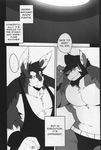  anthro beard biceps big_muscles canine chest_tuft clothing comic dog duo facial_hair flip_(kokuhane) fur husky jerome kokuhane lagomorph male mammal muscular muscular_male rabbit topless tuft underwear wristband 