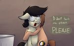  dialogue equine fan_character horse hug mammal marsminer my_little_pony nervouse pone_keith pony 