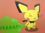  &lt;3 ambiguous_gender blush fart fur jovial nintendo one_eye_closed open_mouth pichu pok&eacute;mon video_games yellow_fur 