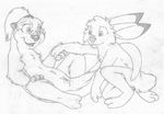  anthro barefoot buckteeth crouching cub cute_fangs dialogue digitigrade duo female greyscale hand_holding jake_cottontail katie_kirster lagomorph looking_at_pussy looking_down lying male male/female mammal mizzyam monochrome mustelid nude on_back open_mouth otter pencil_(artwork) ponytail presenting pussy pussy_juice rabbit reclining smile spread_legs spreading teeth traditional_media_(artwork) young 