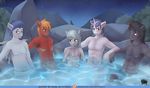 2016 abs anthro anthrofied big_macintosh_(mlp) bikini blue_eyes blue_hair chest_tuft clothing darkhazard digital_media_(artwork) earth_pony equine feathered_wings feathers female friendship_is_magic fur green_eyes grey_fur group hair half-closed_eyes hi_res horn horse king_sombra_(mlp) long_hair male mammal multicolored_hair my_little_pony navel nude open_mouth outside patreon pegasus pony purple_eyes red_fur rock scar shining_armor_(mlp) silver_spoon_(mlp) sitting soarin_(mlp) steam swimsuit tuft two_tone_hair unicorn water wings wonderbolts_(mlp) 