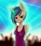  anthro augst breasts clothing equine horse krazykurt mammal my_little_pony pony smile 
