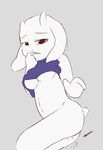  big_breasts breasts caprine demon female goat kamperkiller_(artist) mammal pussy pussy_juice pussy_slip red_eyes shirt_pulled_up slightly_chubby toriel under_boob undertale video_games 