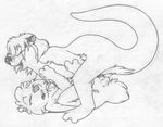  anthro anvil_position balls barefoot buckteeth cub cute_fangs digitigrade duo erection eyes_closed female female_on_top greyscale jake_cottontail katie_kirster lagomorph legs_up looking_pleasured lying male male/female mammal mizzyam monochrome mustelid nude on_back on_top open_mouth otter pencil_(artwork) penetration penis pussy rabbit sex sheath side_view smile teeth traditional_media_(artwork) vaginal vaginal_penetration young 