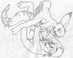  ambiguous_fluids anthro arm_grab balls barefoot buckteeth cub cute_fangs digitigrade duo erection female greyscale jake_cottontail katie_kirster lagomorph lifted male male/female mammal messy mizzyam monochrome mustelid nude on_shoulders open_mouth otter pencil_(artwork) penis perineum pussy rabbit scared sheath smile tapring_penis teeth traditional_media_(artwork) uhoh upside_down young 