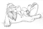  age_difference chris_mckinley cum disney erection feline feral lion male male/male mammal oral penis scar_(the_lion_king) simba sketch the_lion_king 